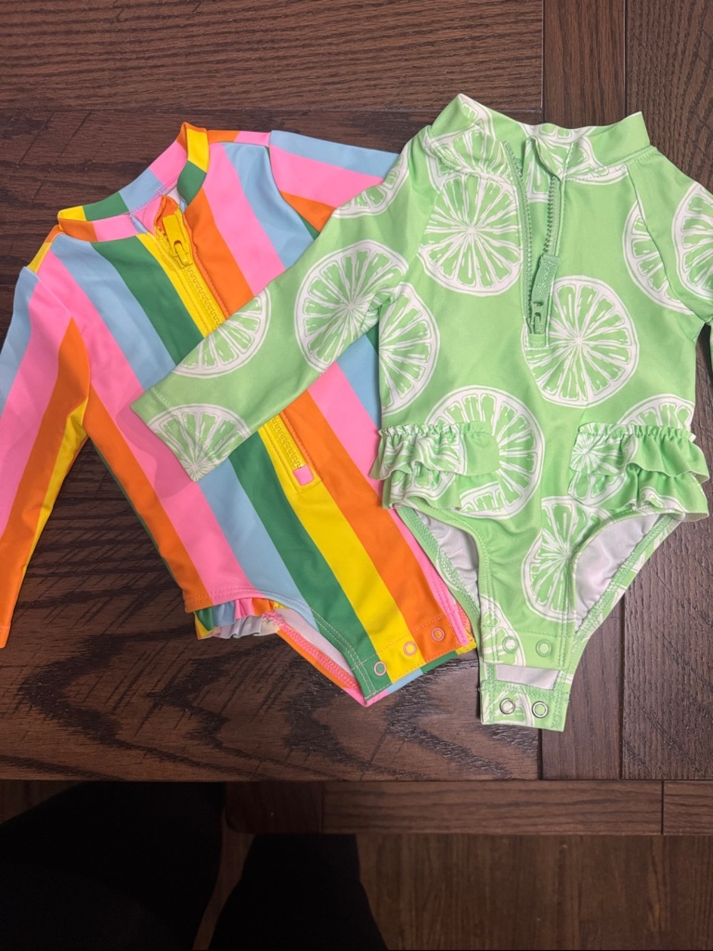 🤿Carter's Lime Citrus Baby Swimsuit and Old Navy Striped Bathing Suit 🤿